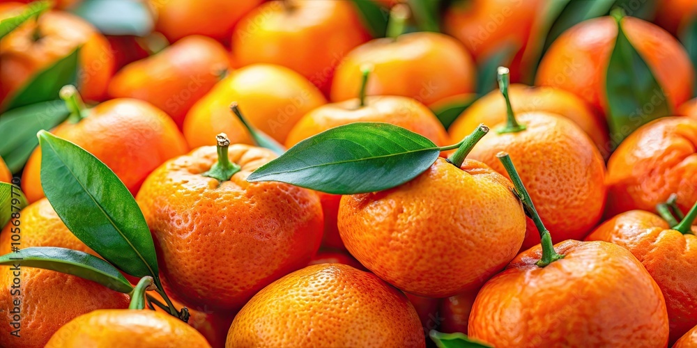 Close up of vibrant, fresh tangerines mandarin fruits , citrus, healthy, juicy, orange, ripe, nutrition, vitamin C Close up of vibrant, fresh tangerines mandarin fruits , citrus, healthy, juicy, orange, ripe, nutrition, vitamin C