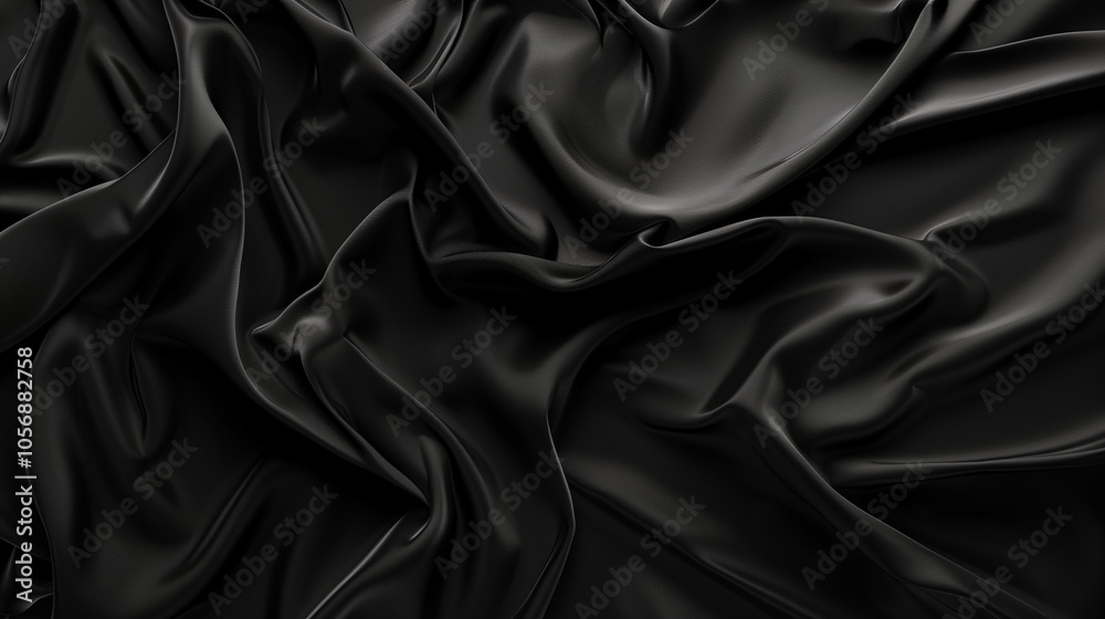 Dark crumpled silk fabric texture, providing a dramatic and luxurious background suitable for high-end and refined designs. Dark crumpled silk fabric texture, providing a dramatic and luxurious background suitable for high-end and refined designs.