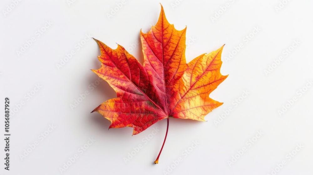 Maple leaf in autumn isolation on white background Maple leaf in autumn isolation on white background