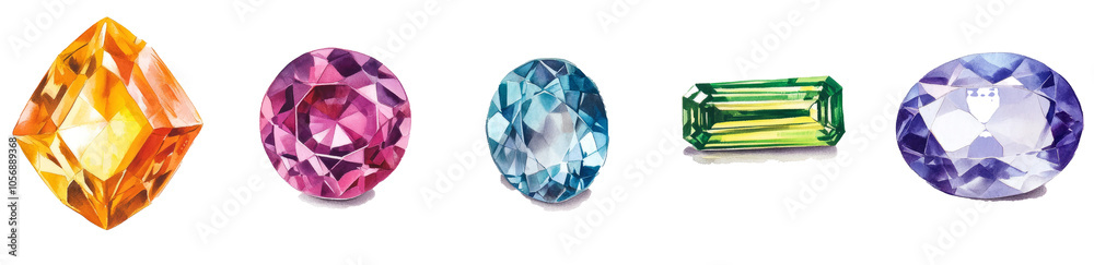 Set of spinel gem stone. Colorful gem stones set in various colors Set of spinel gem stone. Colorful gem stones set in various colors