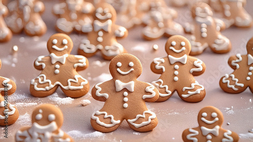 Christmas Gingerbread Man with Delightful Icing Designs