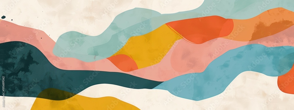 Vibrant Minimalist Abstract Vector Design for Engaging Blog Post Visuals