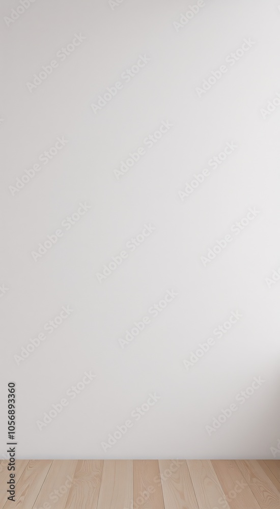 Minimalist white wall with wooden floor. Minimalist white wall with wooden floor.