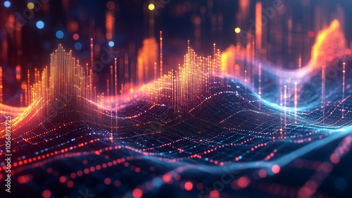 Financial Data Visualization with Orange and Red Market Curves.