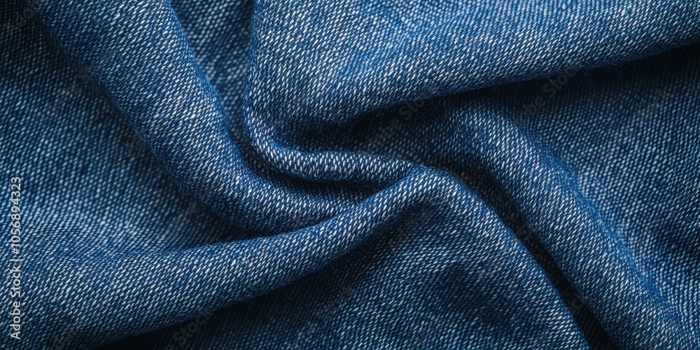 Close-up of textured denim fabric, showcasing its intricate weave and rich blue color. Close-up of textured denim fabric, showcasing its intricate weave and rich blue color.