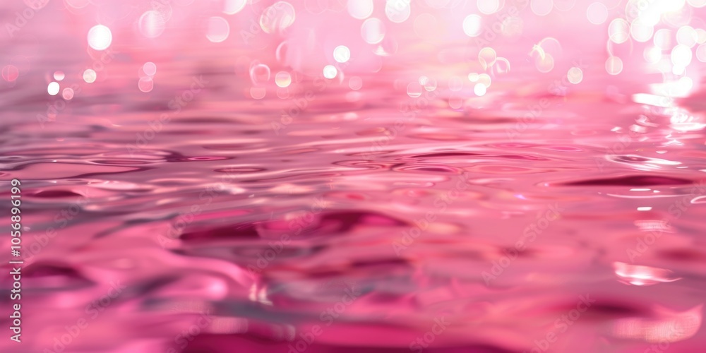 A close-up shot of a pink colored water surface with subtle ripples and texture