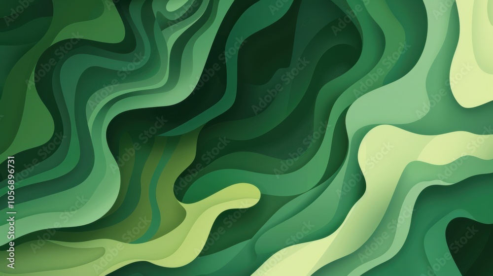 Minimal green abstract vector design for a blog post, ideal for creating a fresh and modern visual appeal on a website.