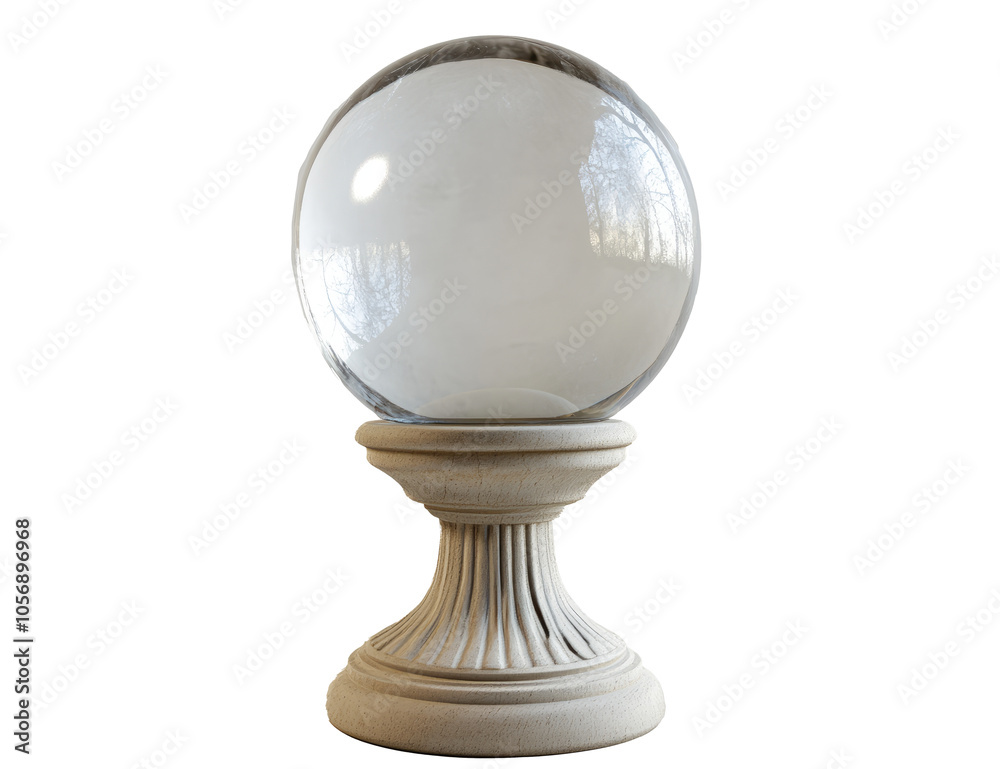 Glass crystal ball isolated on transparent or white background Glass crystal ball isolated on transparent or white background
