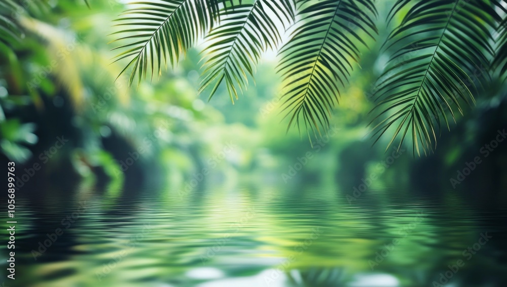 Serene Tropical Rainforest Reflection Serene Tropical Rainforest Reflection