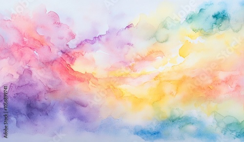 Gentle Hues: Abstract Watercolor with Pastel Tones