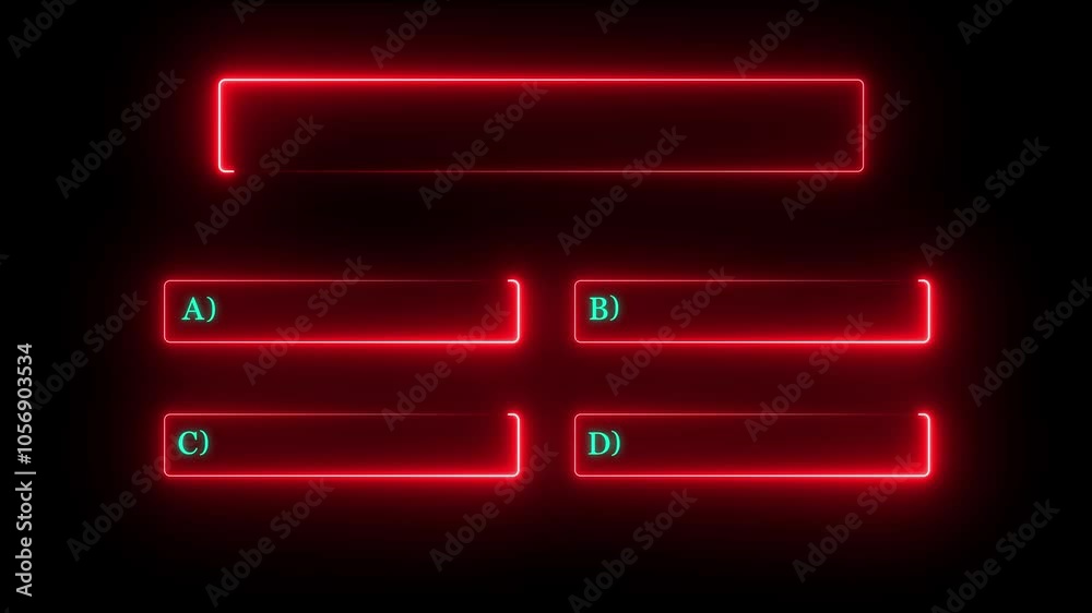 Quiz Neon Line Animation with option selection on with option selection Quiz Neon Line Animation Quiz Neon Line Animation with option selection on with option selection Quiz Neon Line Animation