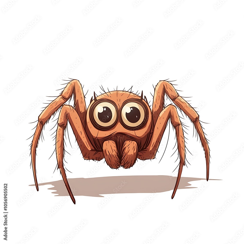 A cartoon spider on a white background.
