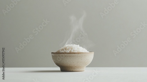 Steaming Japanese Rice Ready to Enjoy