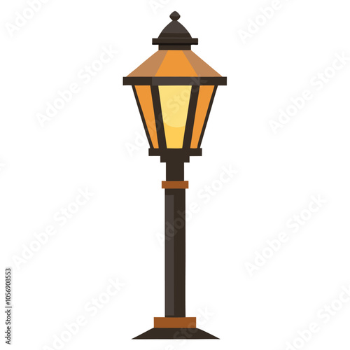 Street lamp vector illustration.