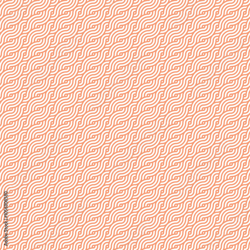 Seamless pattern with abstract waves. Modern stylish texture. Repeating geometric background.