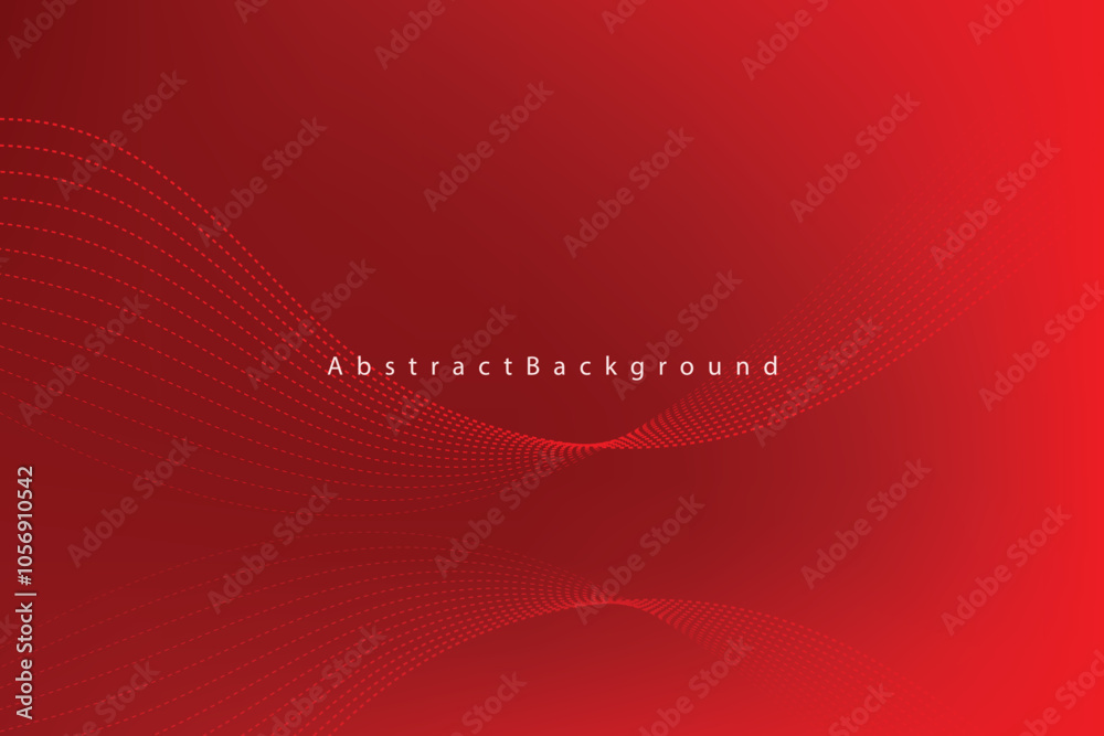 abstract red gradient background with wavy lines