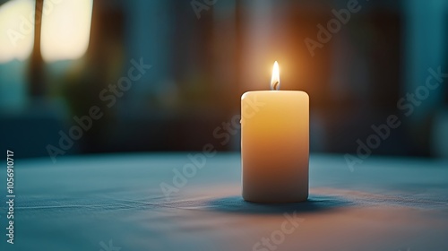 Menorah Candles Flickering in the Darkness