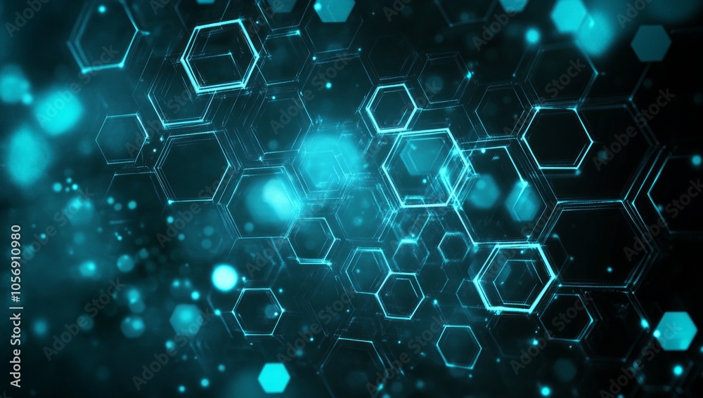 Abstract Hexagonal Technology Background Abstract Hexagonal Technology Background