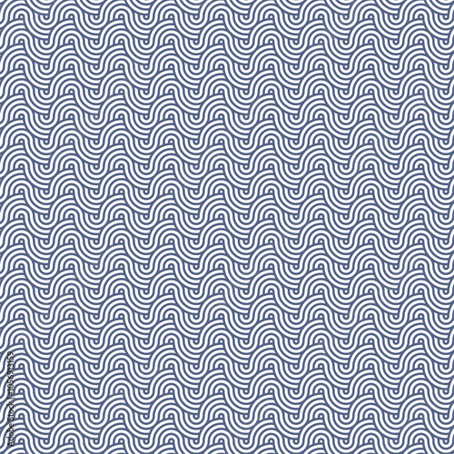 Seamless pattern with abstract waves. Modern stylish texture. Repeating geometric background.