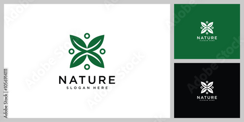  leaf nature vector logo design