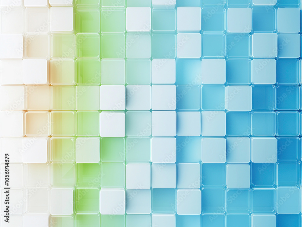 Subtle abstract grid pattern in soft blues and greens creates calming effect. Subtle abstract grid pattern in soft blues and greens creates calming effect.