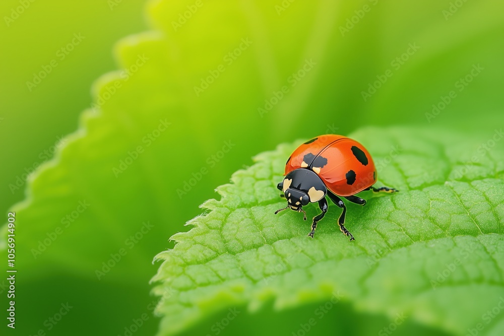A ladybug is sitting on a leaf A ladybug is sitting on a leaf