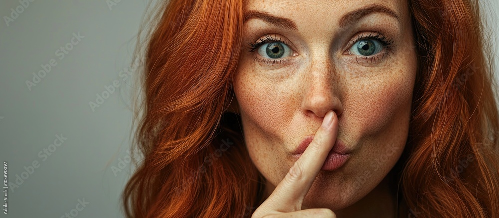 Hush Not Say That Worried Shocked Redhead Middle Aged Wife Demand Keep Mouth Shut Shushing Ask Silence Stop Spread False Rumours Stare Camera Hold Index Finger Pressed Lips Taboo Gesture Hush Not Say That Worried Shocked Redhead Middle Aged Wife Demand Keep Mouth Shut Shushing Ask Silence Stop Spread False Rumours Stare Camera Hold Index Finger Pressed Lips Taboo Gesture