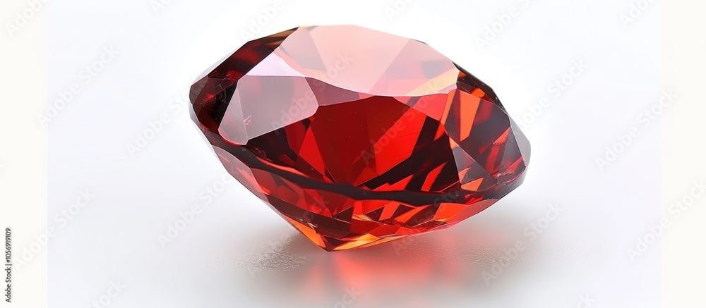 Garnet Gemstone Jewel Isolated On White Background Garnet Gemstone Jewel Isolated On White Background