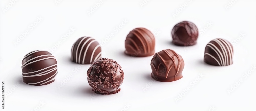 Chocolate Candies Isolated On White Background Chocolate Candies Isolated On White Background