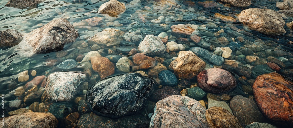 Many Rocks In Water