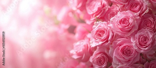 Beautiful Pink Roses On Pink Background Rose Day Mother S Day Happy Wedding Floral Background