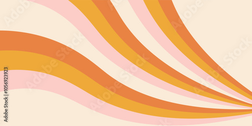 Retro 70s Abstract background vector illustration