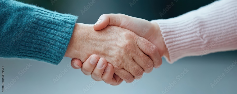 Fototapeta premium Family Supporting Caregiver in Providing Essential Assistance and Care for Loved Ones