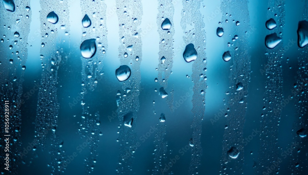 Water Drops on a Misty Window Water Drops on a Misty Window