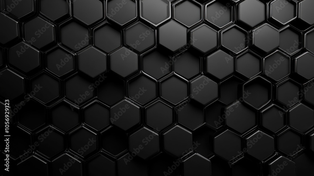 Black hexagonal honeycomb pattern background Black hexagonal honeycomb pattern background