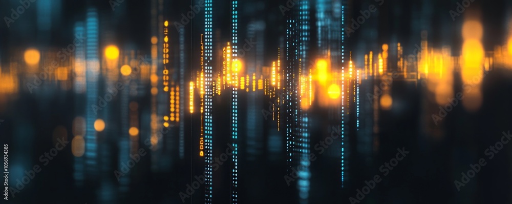 Obraz premium Abstract Digital Cityscape