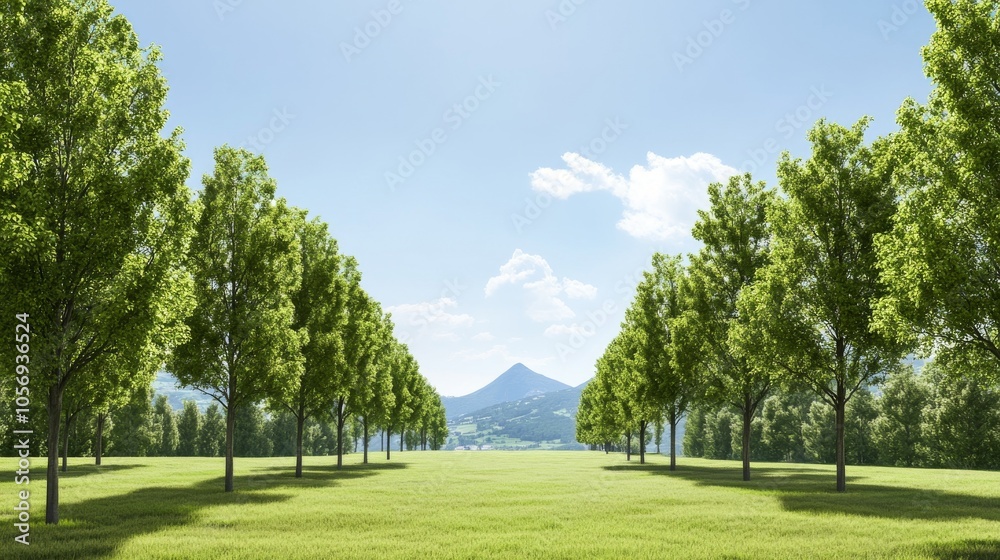 A serene landscape featuring lush trees and a majestic mountain under a clear blue sky, perfect for nature lovers. A serene landscape featuring lush trees and a majestic mountain under a clear blue sky, perfect for nature lovers.
