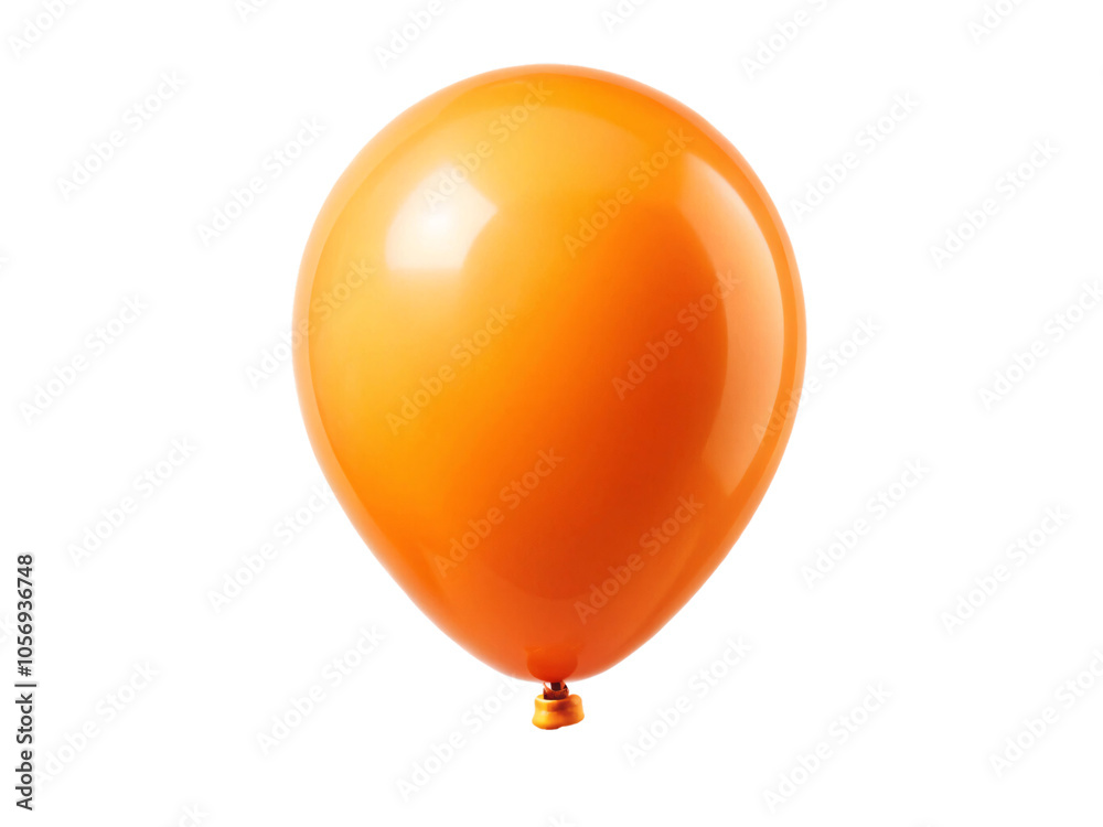 Bright orange balloon with a shiny surface, reflecting light, set against a transparent background. Its vibrant hue evokes warmth, energy, and a festive vibe, ideal for parties Bright orange balloon with a shiny surface, reflecting light, set against a transparent background. Its vibrant hue evokes warmth, energy, and a festive vibe, ideal for parties