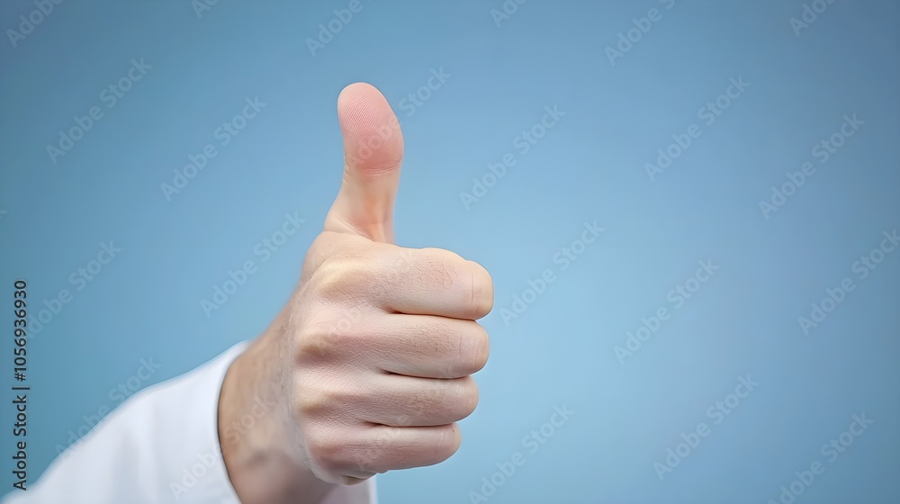 Close-up of a hand giving a thumbs-up gesture Close-up of a hand giving a thumbs-up gesture