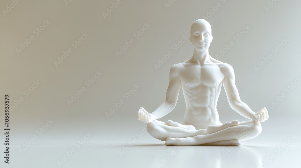 A serene white statue of a meditating figure, symbolizing peace, mindfulness, and inner calm in a minimalist setting. A serene white statue of a meditating figure, symbolizing peace, mindfulness, and inner calm in a minimalist setting.