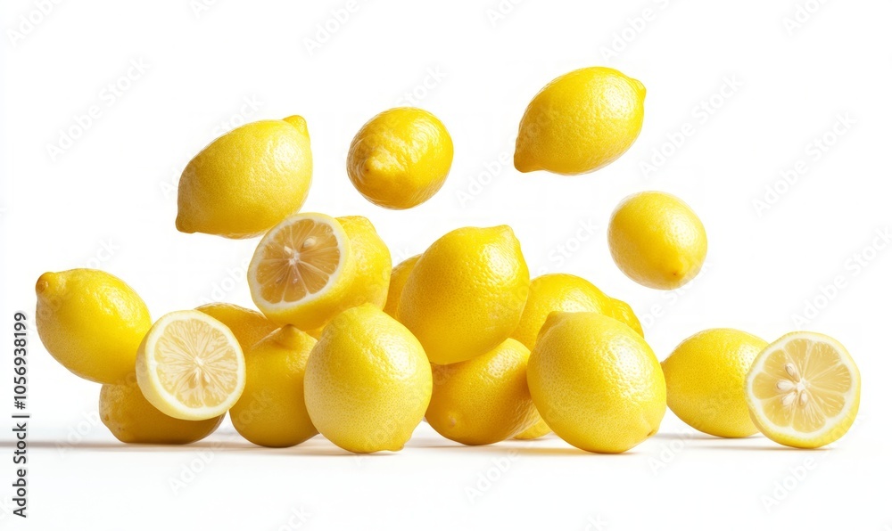 Vibrant Lemons in Flight Vibrant Lemons in Flight