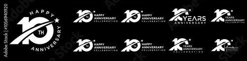 collection of creative number 10 logo designs. abstract ten design vector illustration