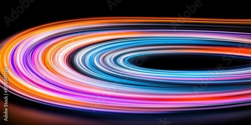 Abstract Swirling Light Trails Dynamic Colorful Background