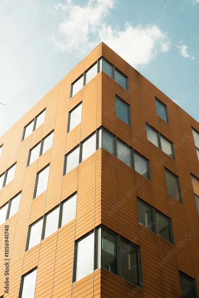 Bright red building that attracts attention with its rich and vibrant color. Bright red building that attracts attention with its rich and vibrant color.