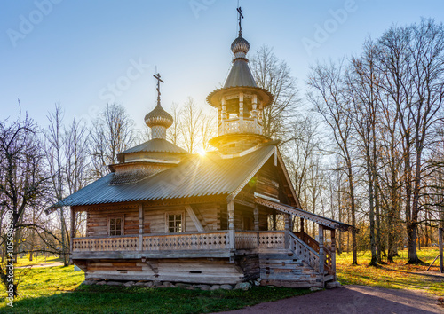 Vitoslavlitsy wooden architecture in Veliky Novgorod, Russia photo