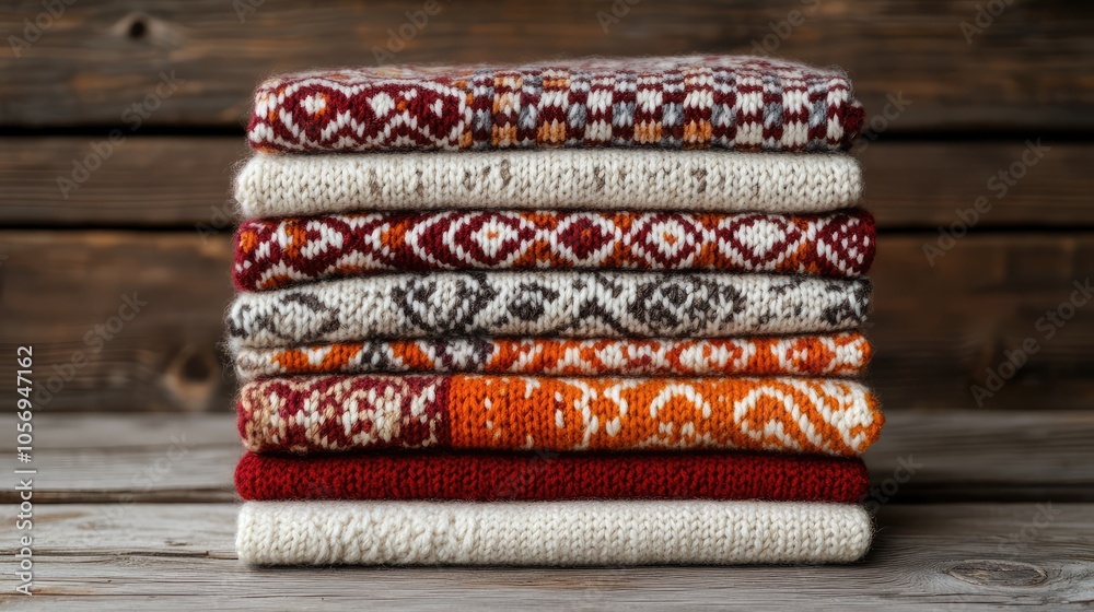 Cozy Textiles Stacked for Winter Warmth Cozy Textiles Stacked for Winter Warmth