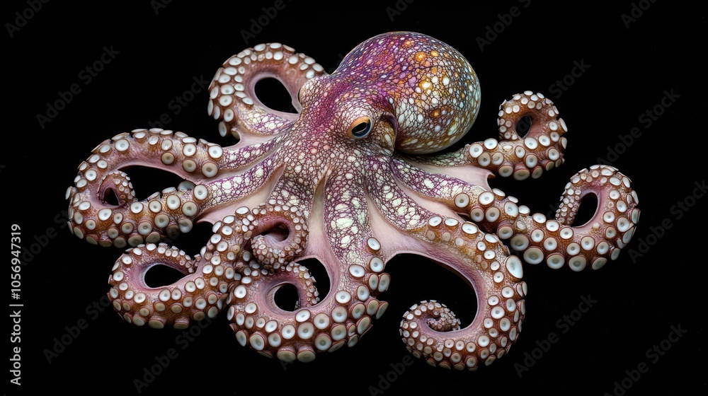 Obraz premium Octopus with colorful pattern