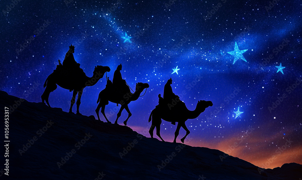The Three Magi King of Orient The Three Wise Men Illustration Melchior Caspar and Balthasar The Three Magi King of Orient The Three Wise Men Illustration Melchior Caspar and Balthasar