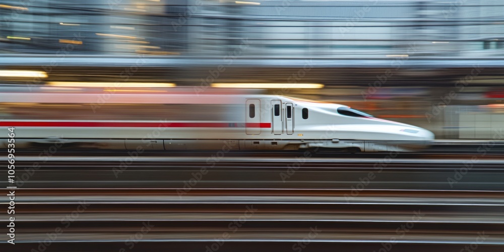 Fototapeta premium High-Speed Shinkansen Bullet Train