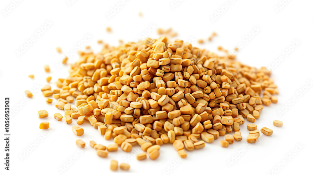 Fenugreek Seeds isolated on pure white background Fenugreek Seeds isolated on pure white background